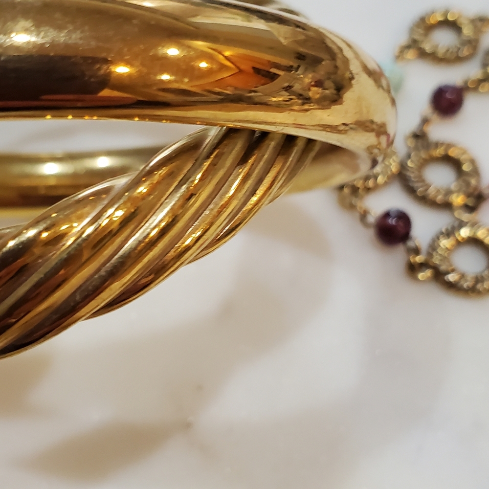 Bellezza Double Solid And Twist Bangle *Includes … - image 8